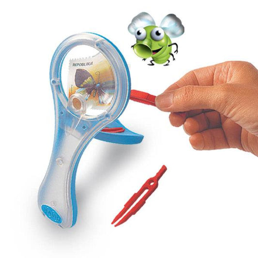 Navir Children's Mega Lens Magnifying Glass with Tweezers for Ages 6+