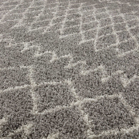 Moroccan Grey Shaggy Rug | 910