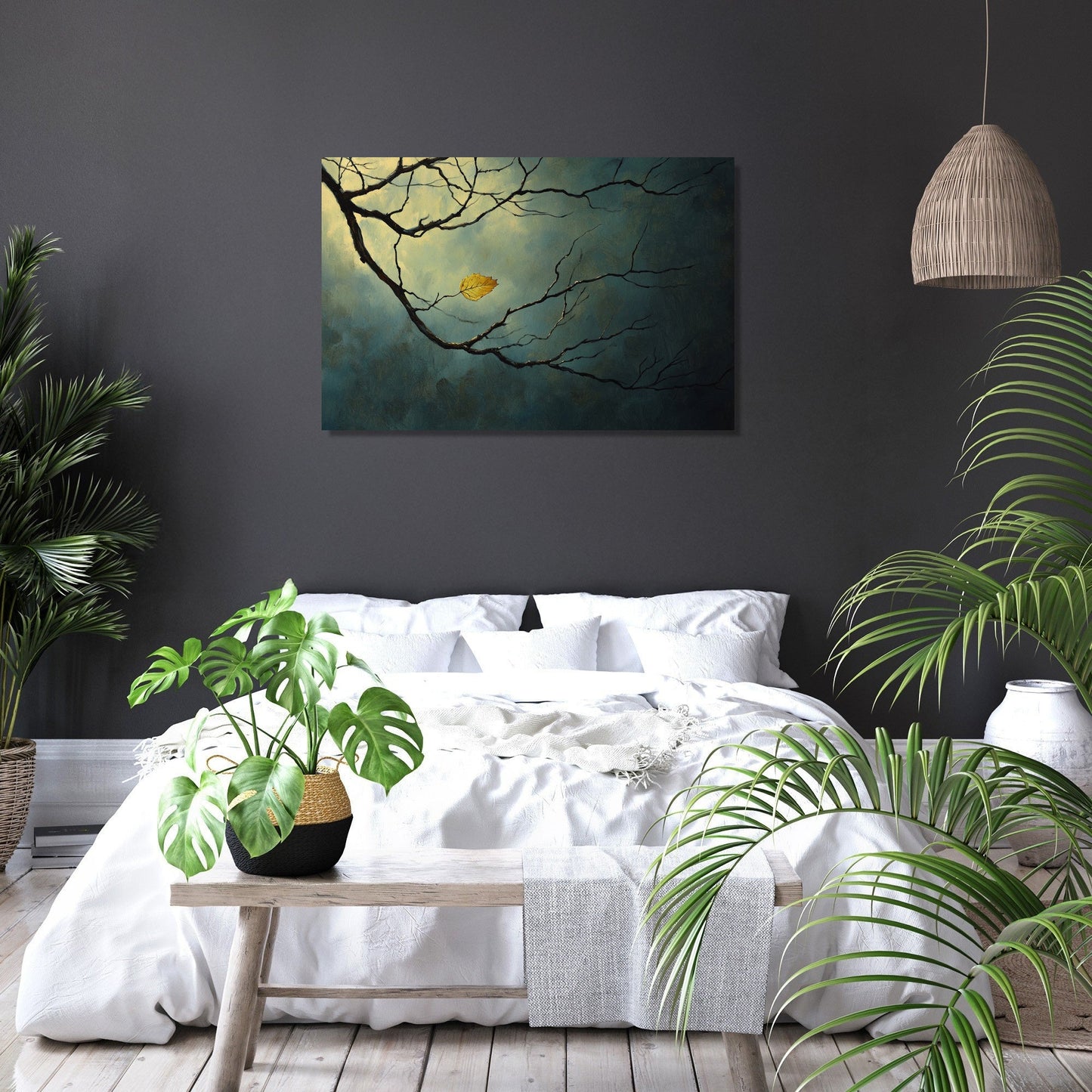 Solitary Leaf Canvas