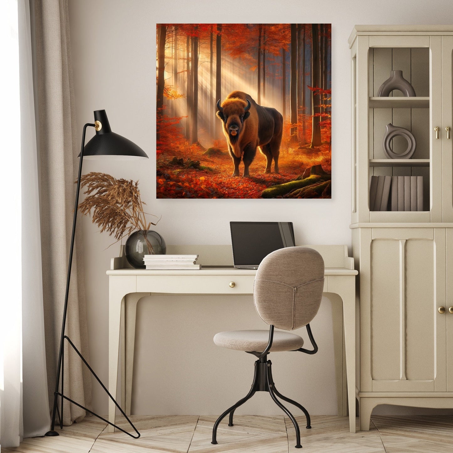 Autumn Bison Canvas