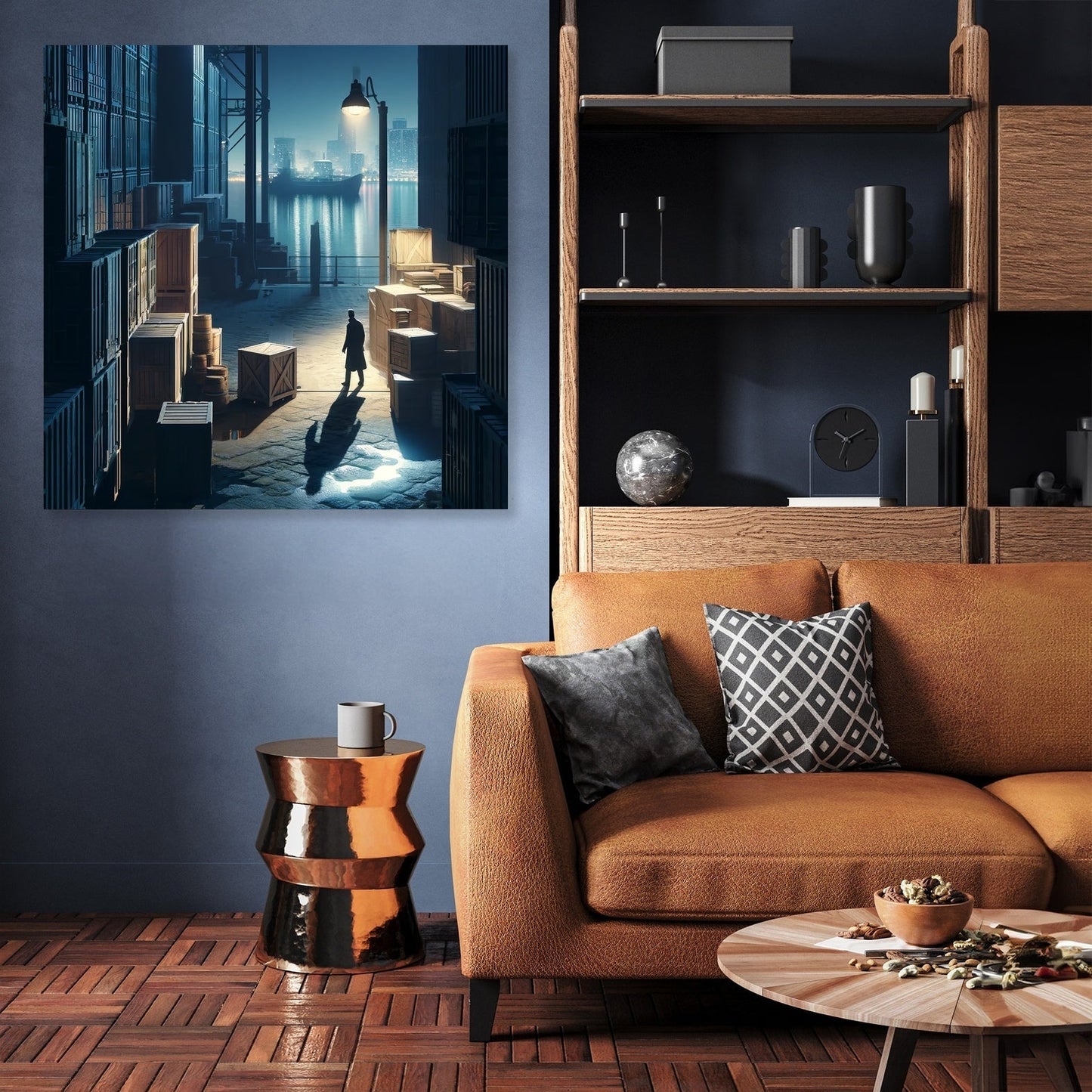 Docks at Midnight Canvas