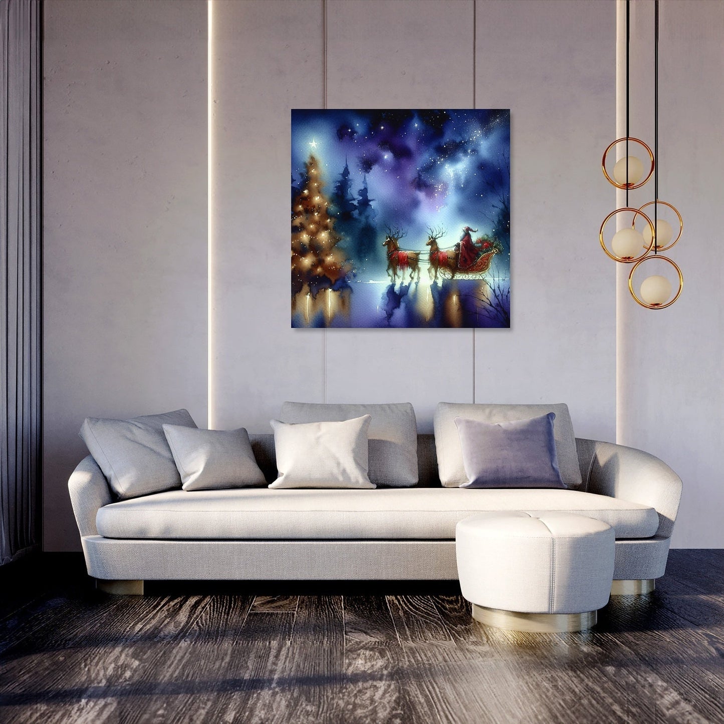 Starry Christmas Melancholia Canvas