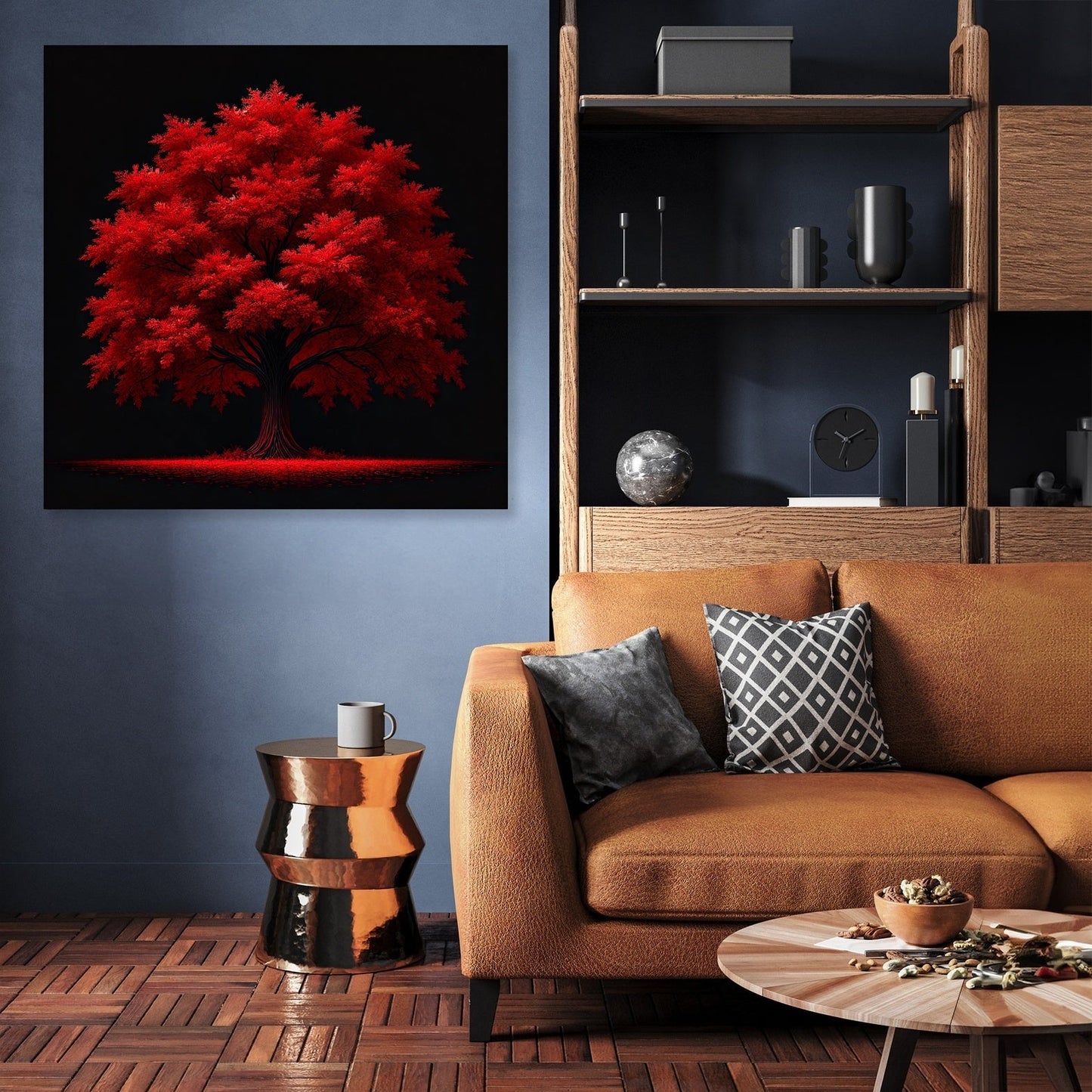 Crimson Resilience Canvas