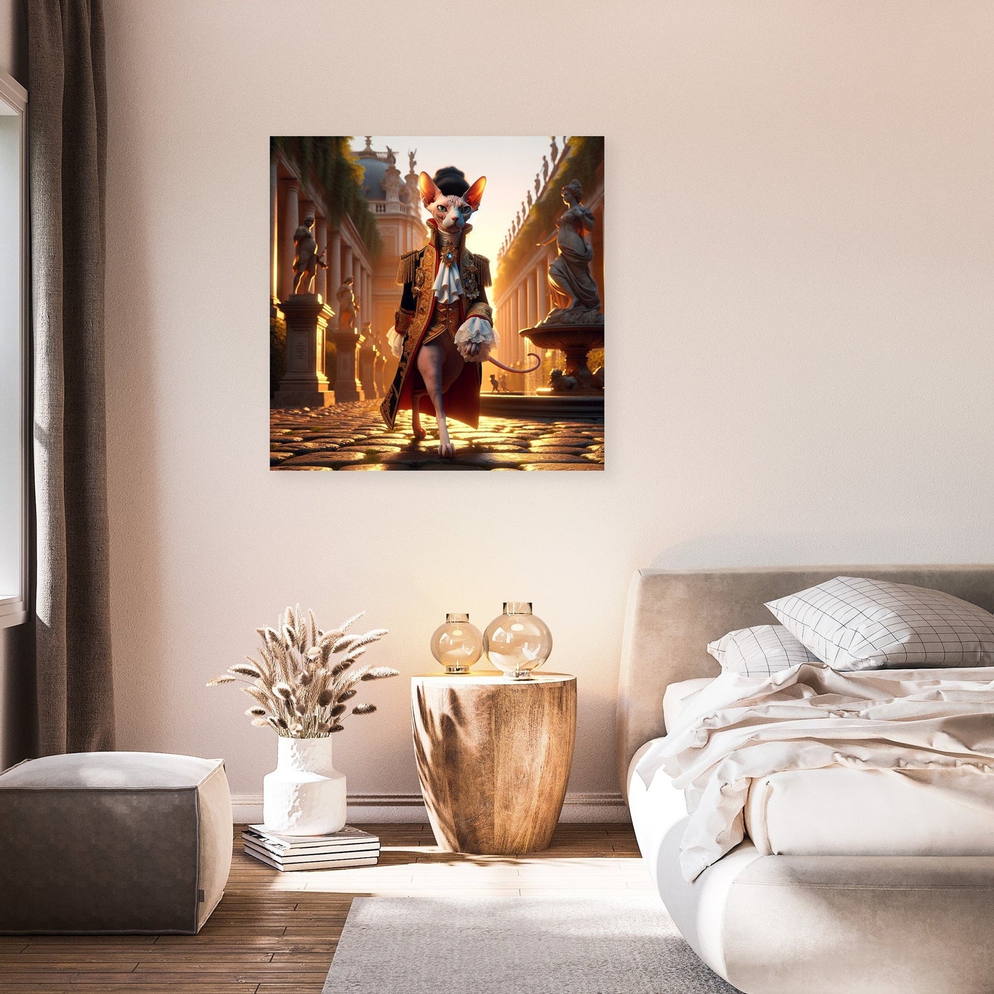 Regal Sphynx Twilight Courtyard Canvas
