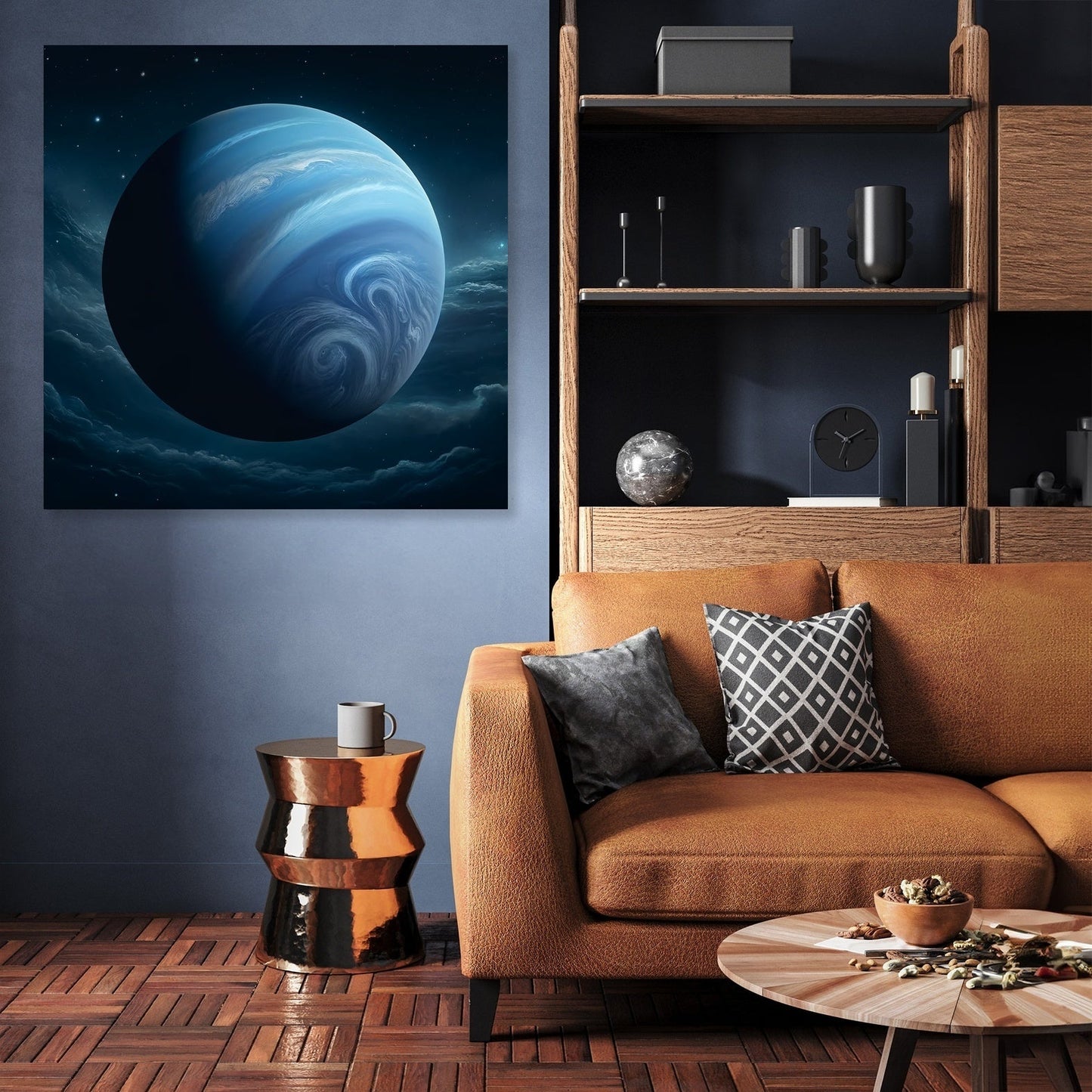 Neptune's Cosmic Majesty Canvas