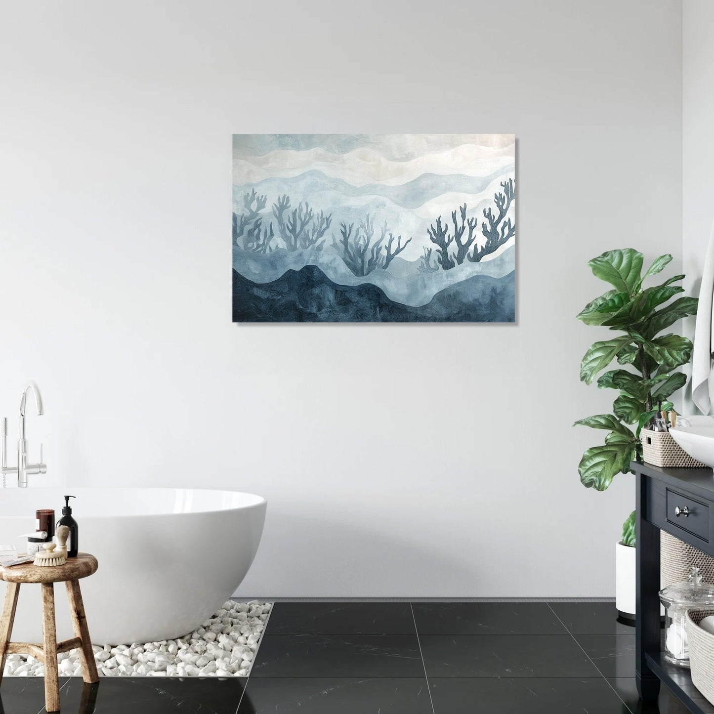 Coral Silhouettes Canvas