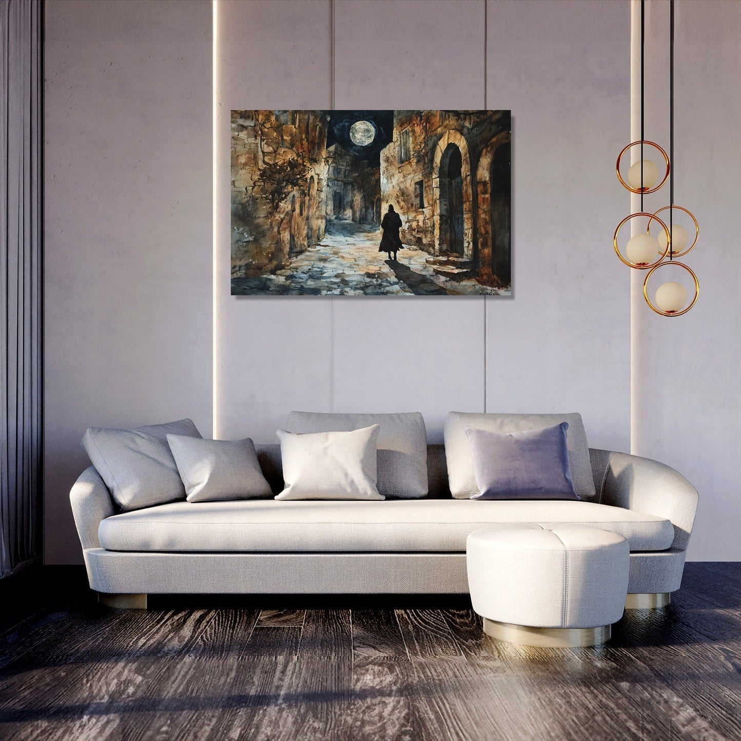 Moonlit Assassin Chase Canvas
