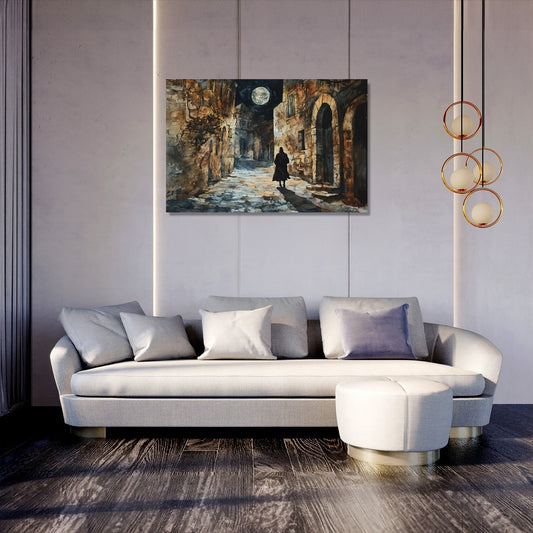 Moonlit Assassin Chase Canvas