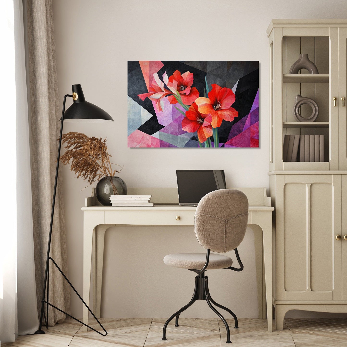 Gladiolus Geometry Canvas