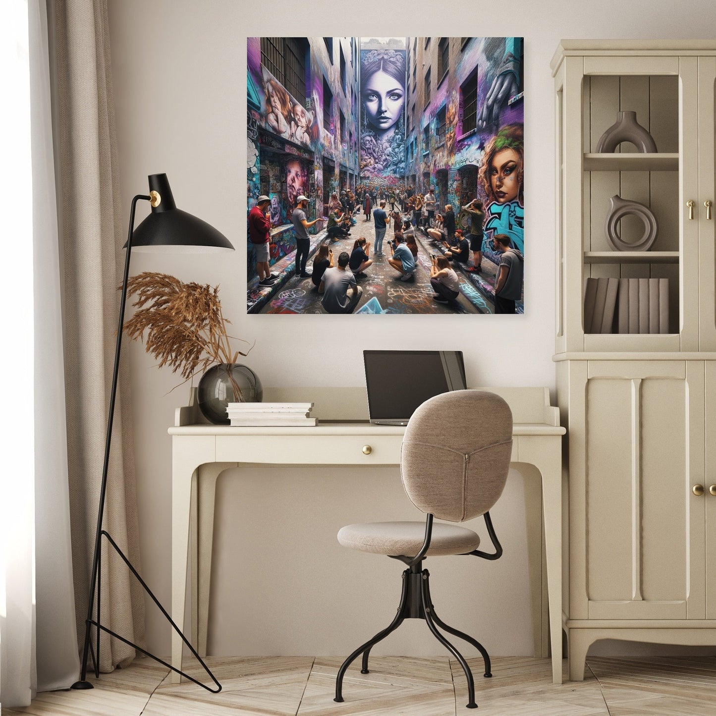 Alley of Artistic Echoes Canvas
