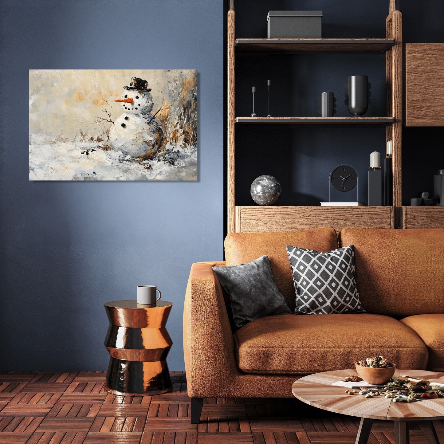 Melting Snowman Canvas