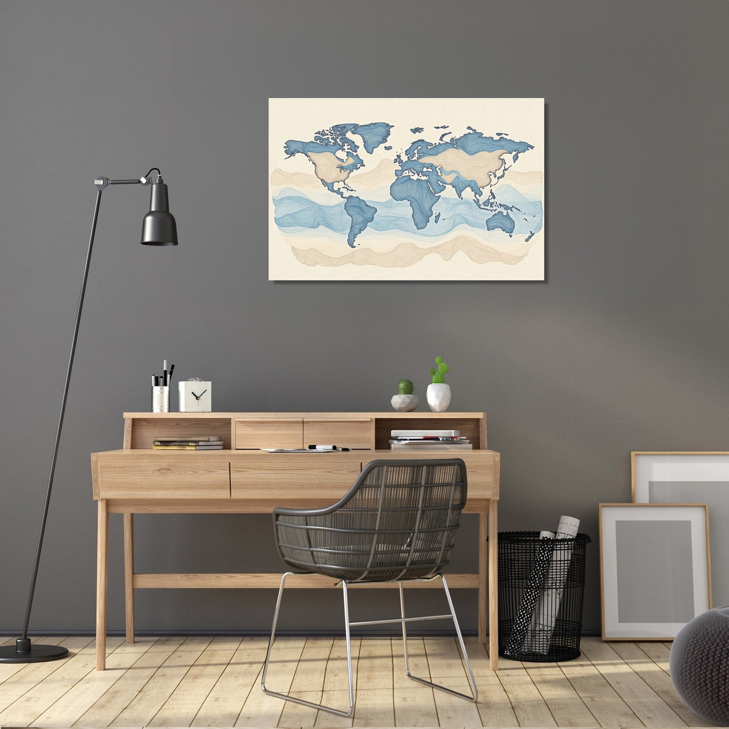 Worldly Outlines Canvas