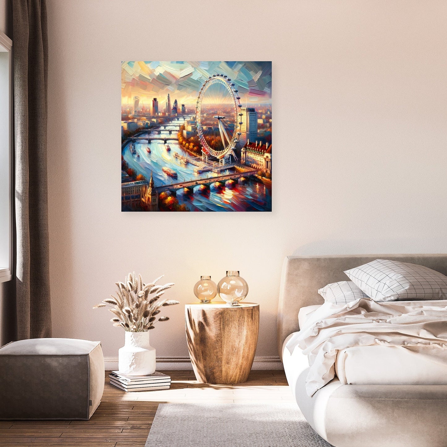London Eye Impressionist Vista Canvas