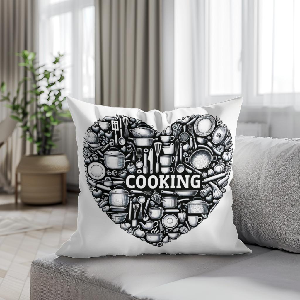 Culinary Heart Cotton Cushion