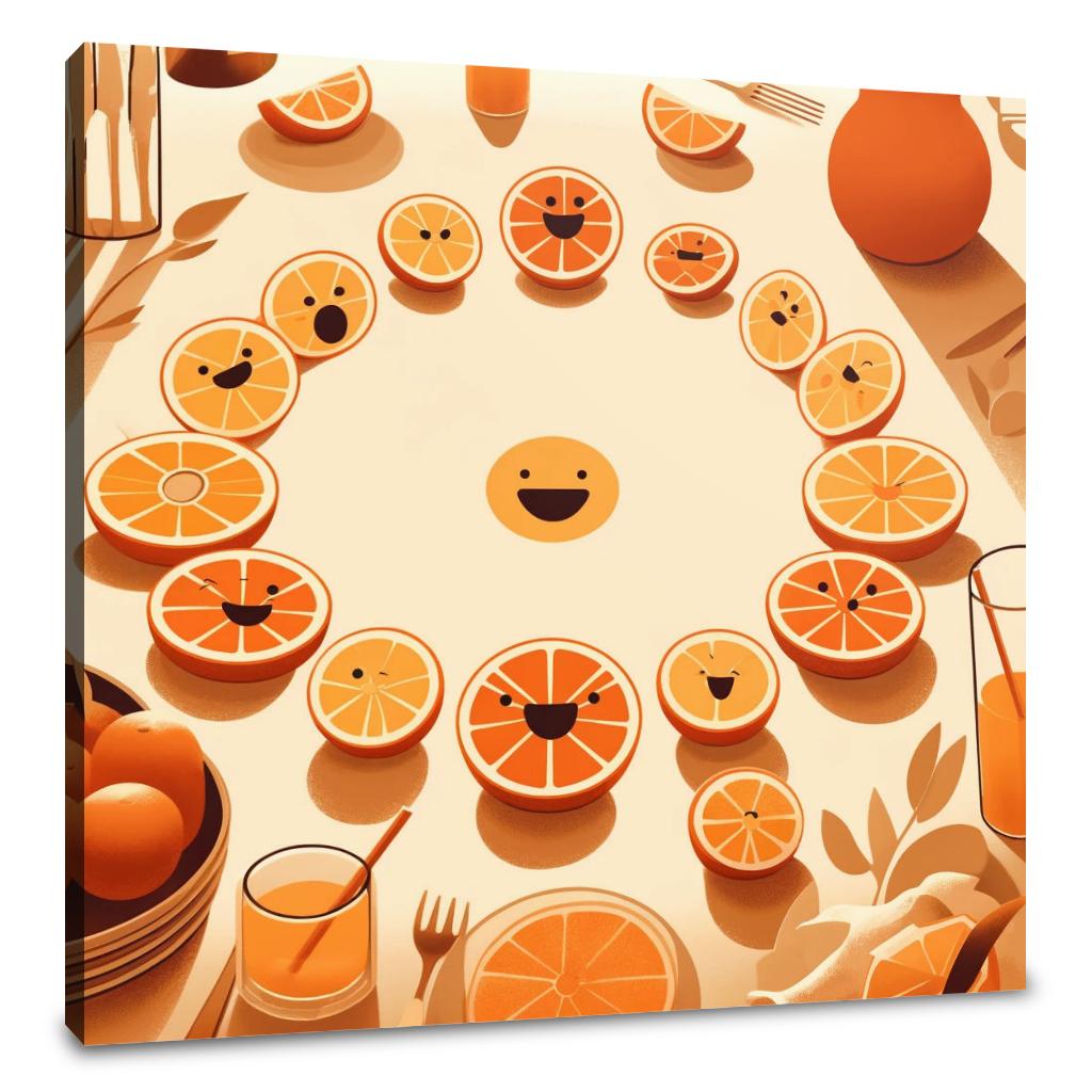 Citrus Circle Canvas