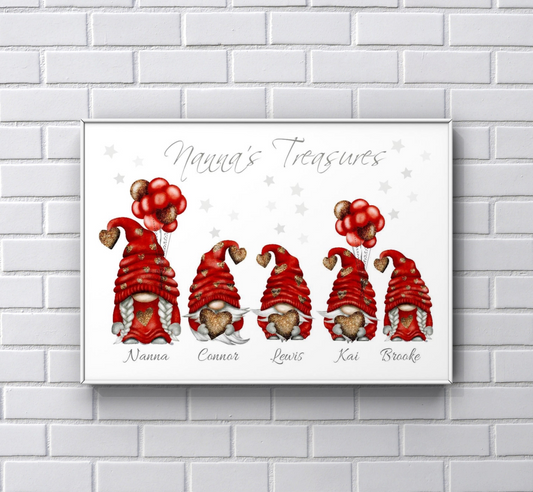 Gonk personalised Nanna Print UNFRAMED