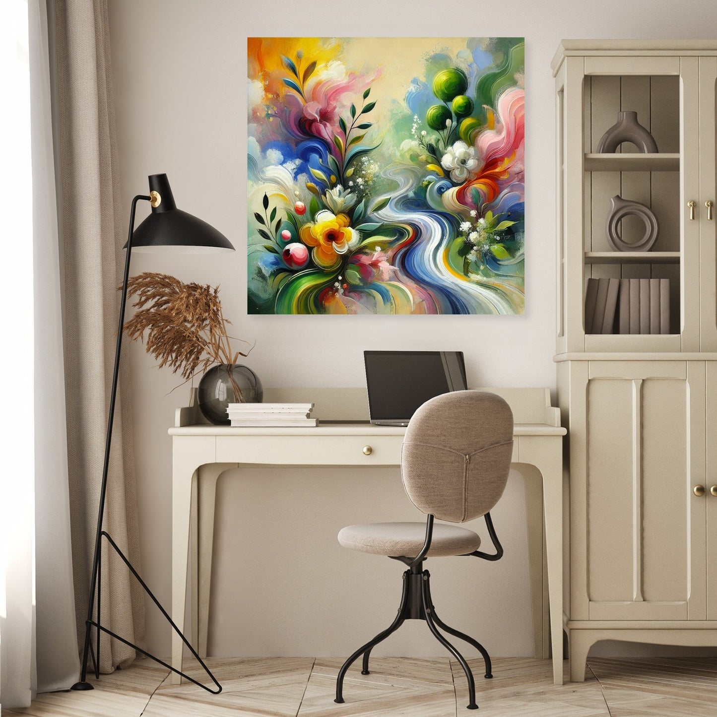 Abstract Spring Renewal Canvas