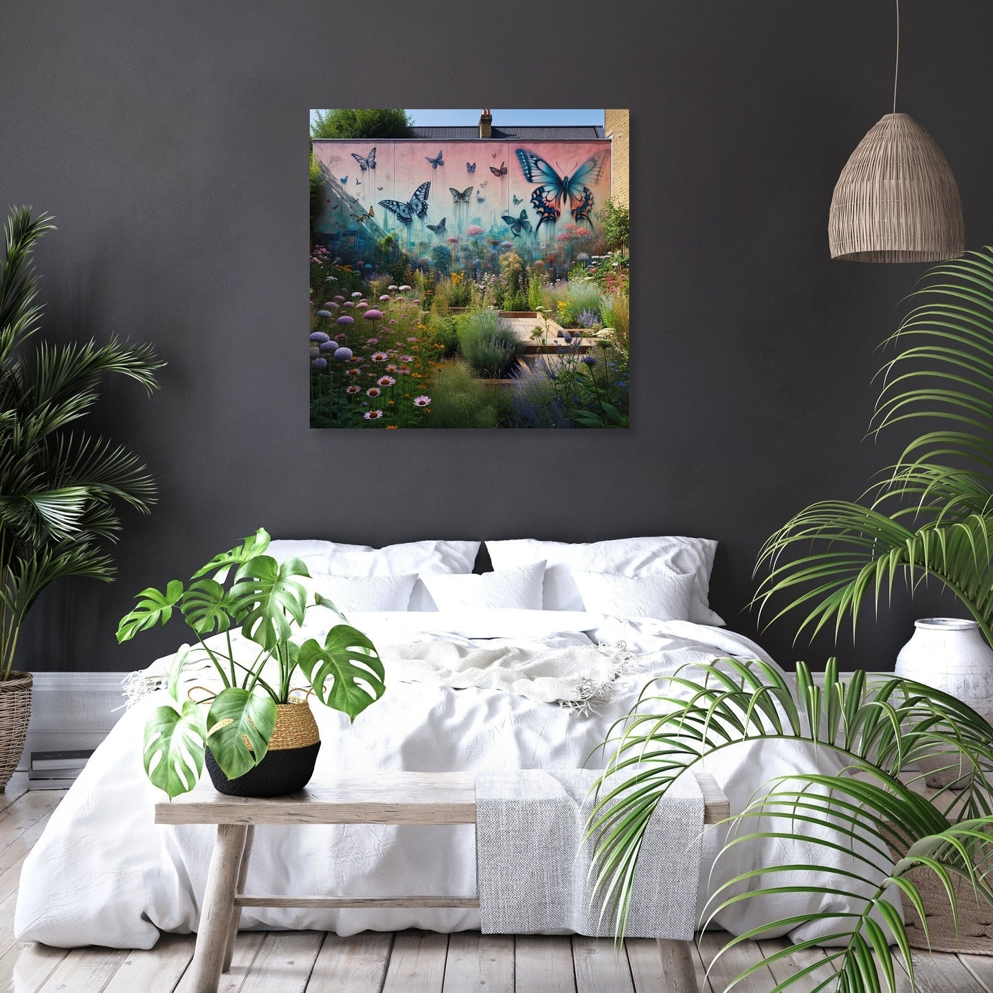 Suburban Secret Garden Canvas