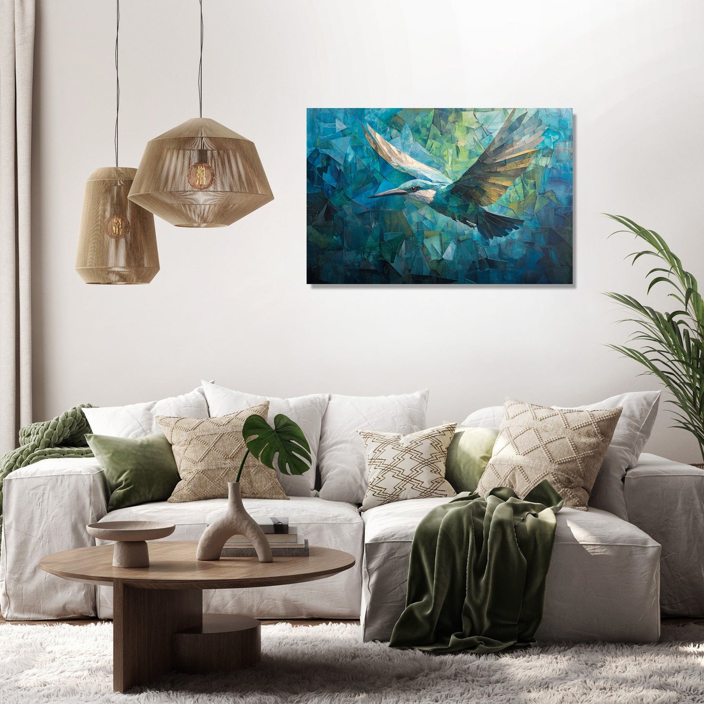 Origami Bird Flight Canvas