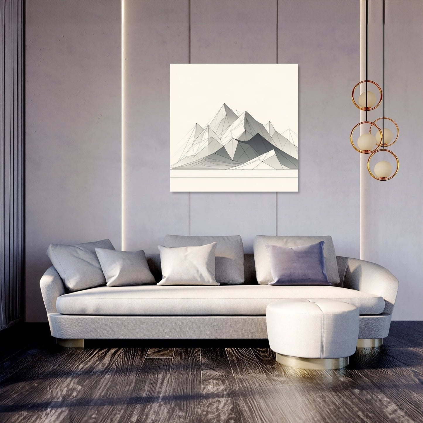Geometric Peaks Canvas