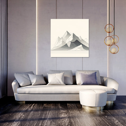 Geometric Peaks Canvas