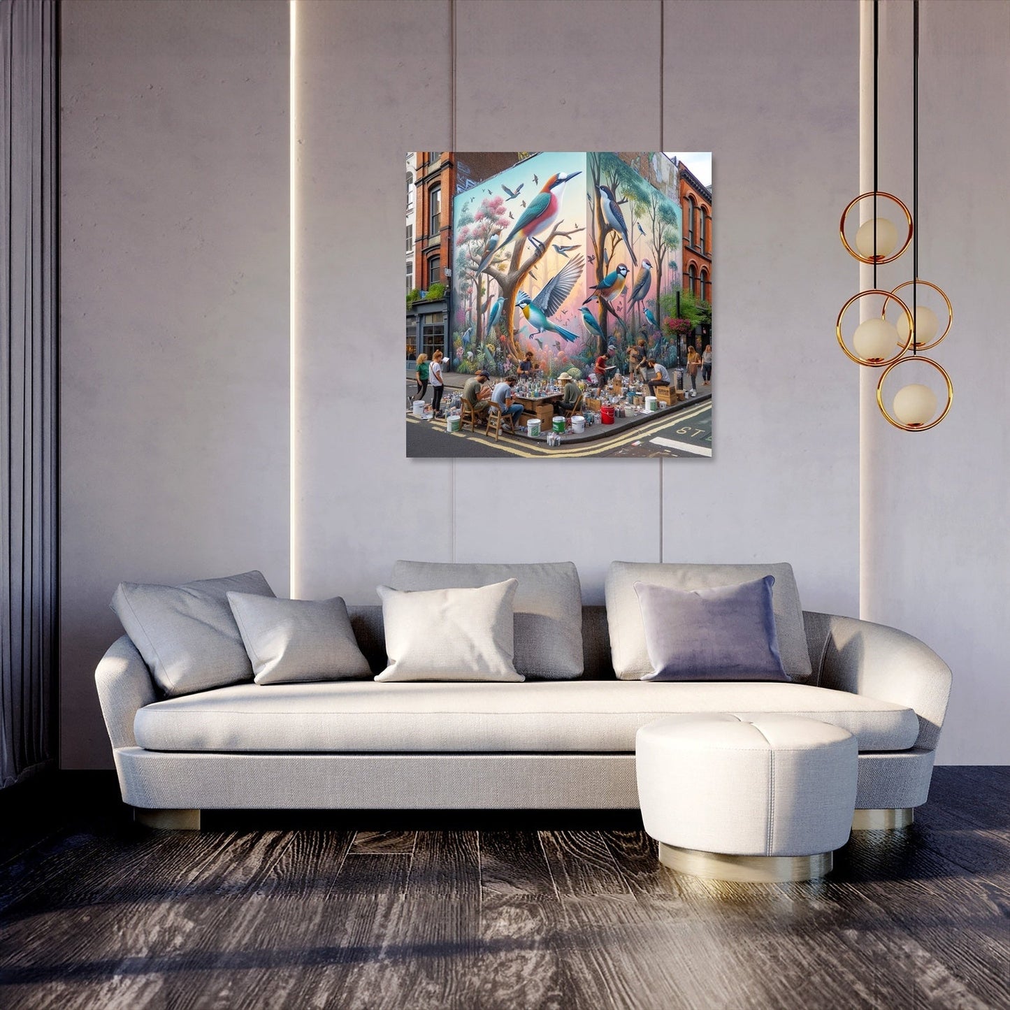Urban Nature Mural Canvas
