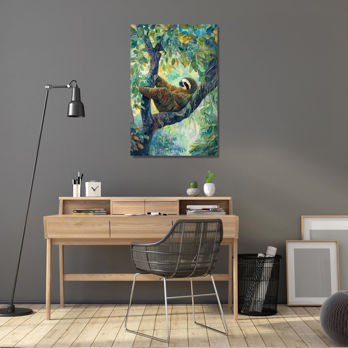 Languorous Sloth Canvas