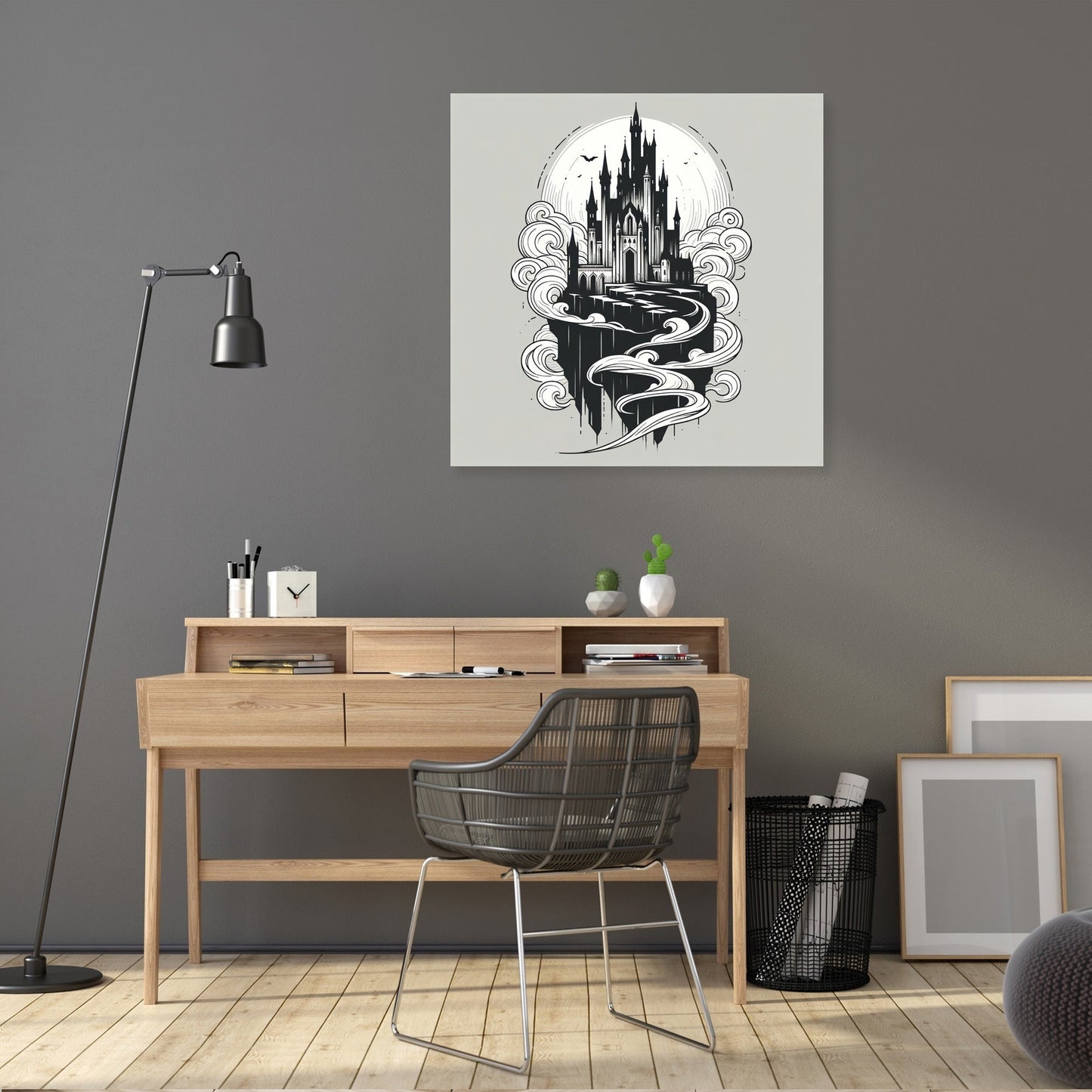Misty Gothic Castle Canvas