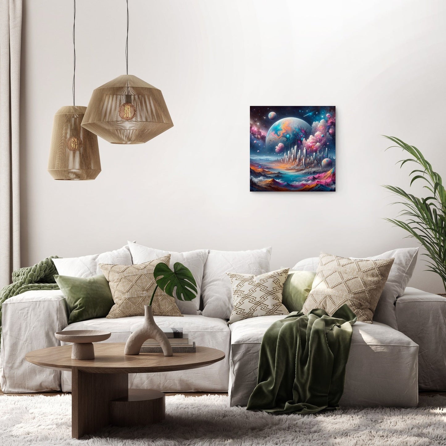 Galactic Blend: Contemporary Enigmas Canvas