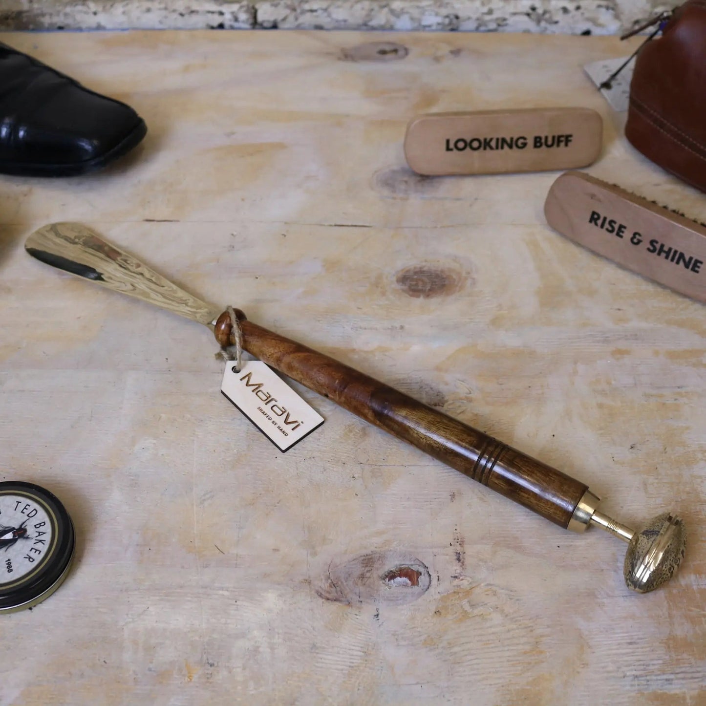 Kalanka Long Shoe Horn Wooden Brass Sports Ball Top 46cm