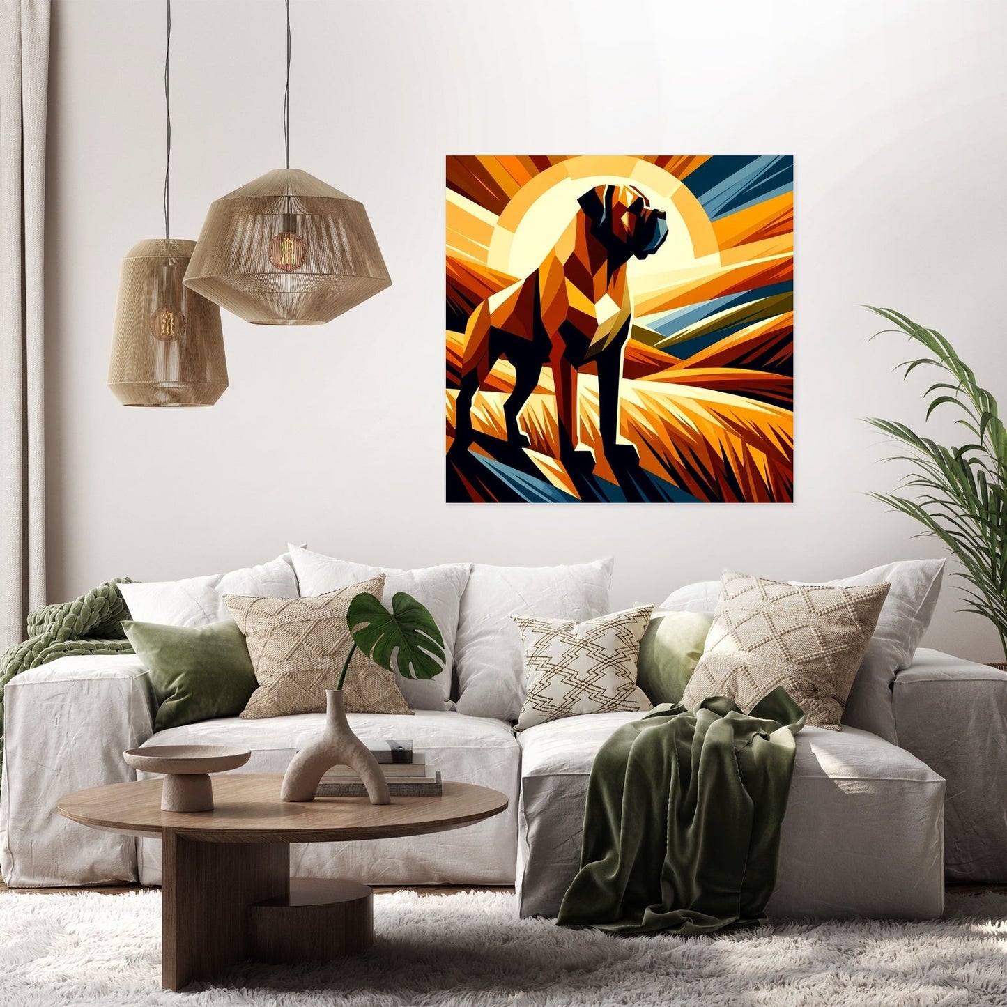 Sunset Majesty Bullmastiff Canvas