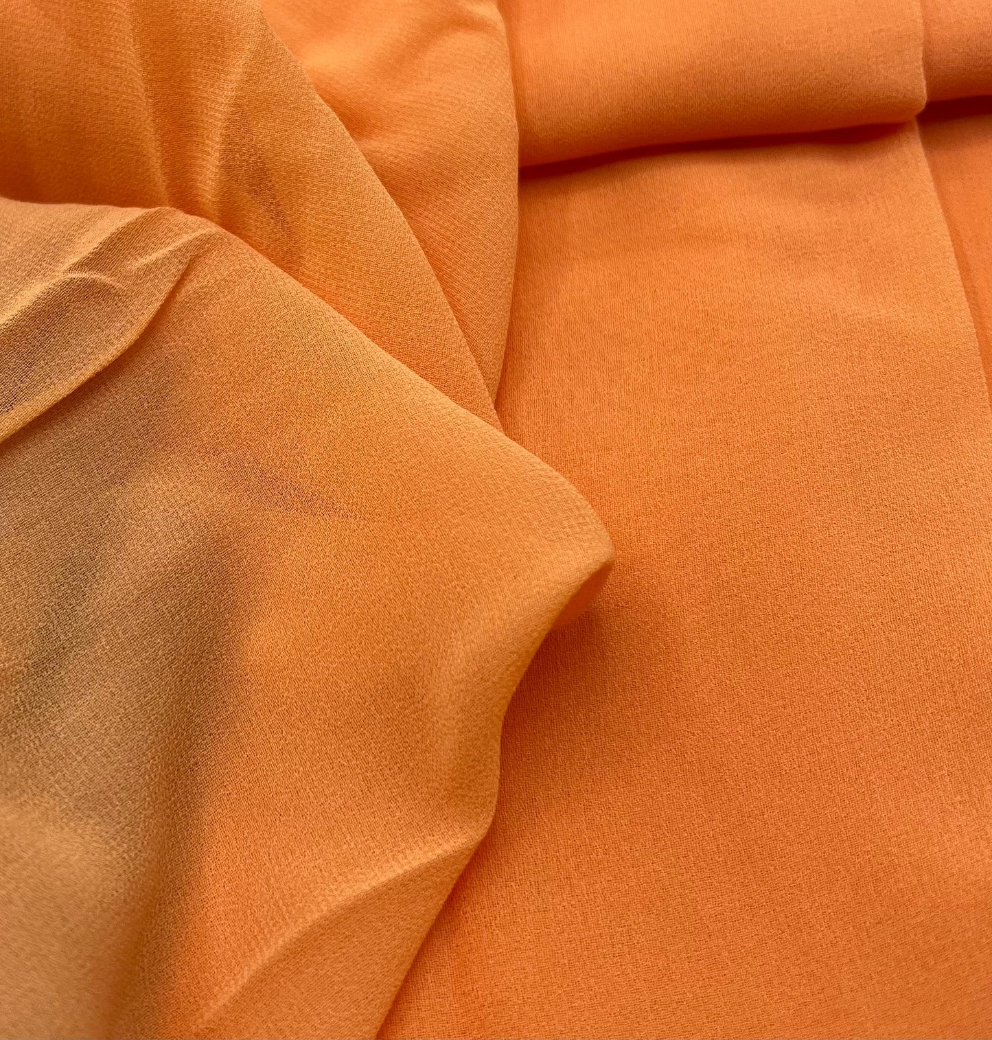 Plain Orange Chiffon Sheer Dress Bridal Fabric