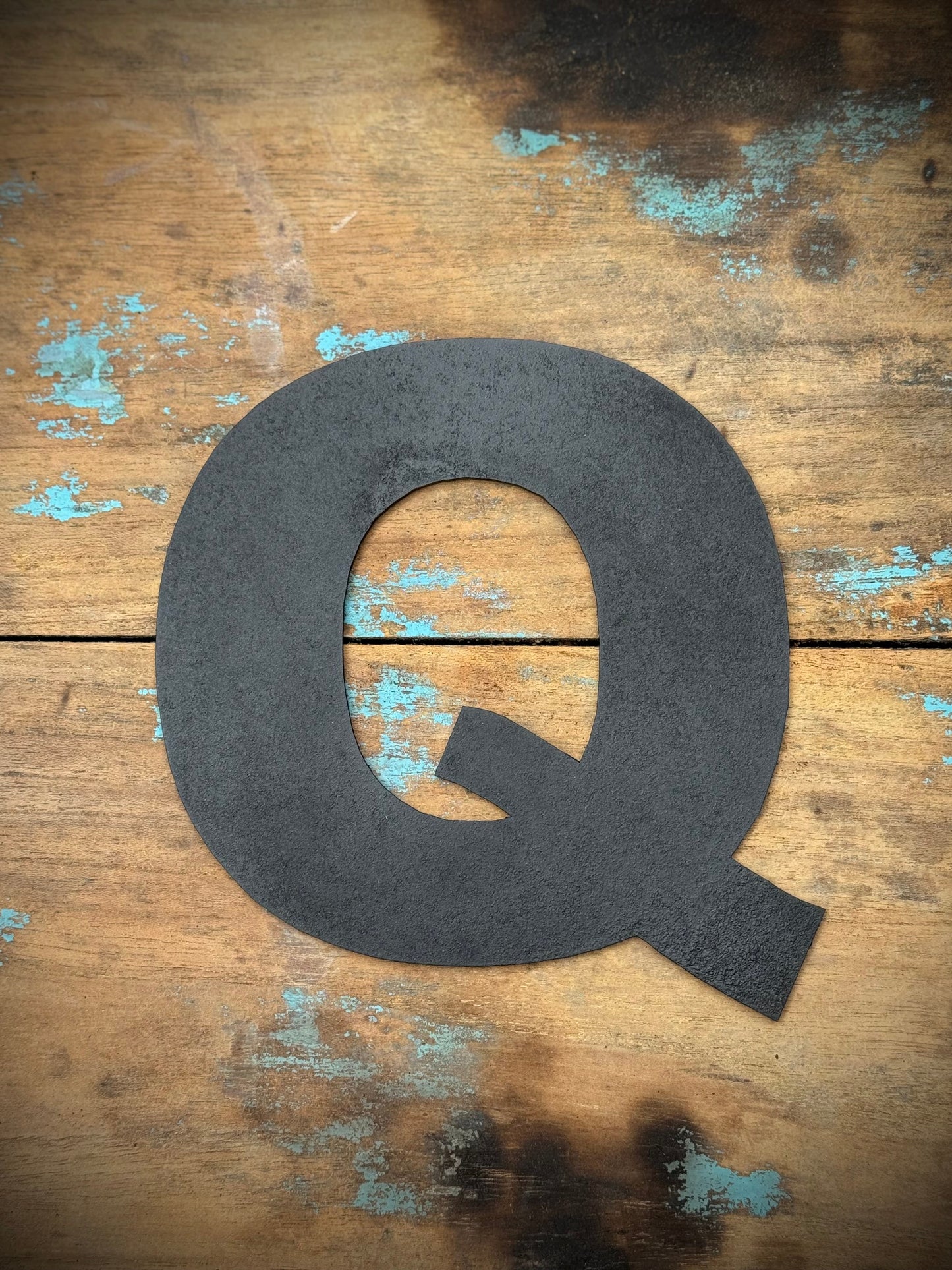 12" and 5" Black Fat Font Metal Letters.