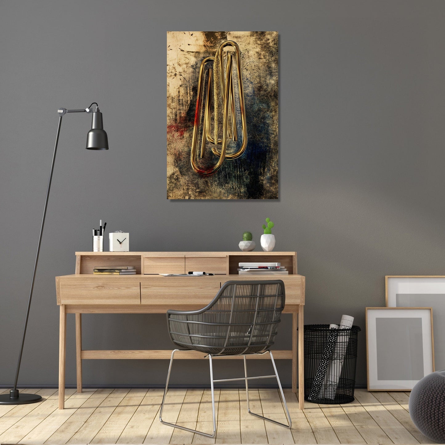 Golden Paperclip Canvas