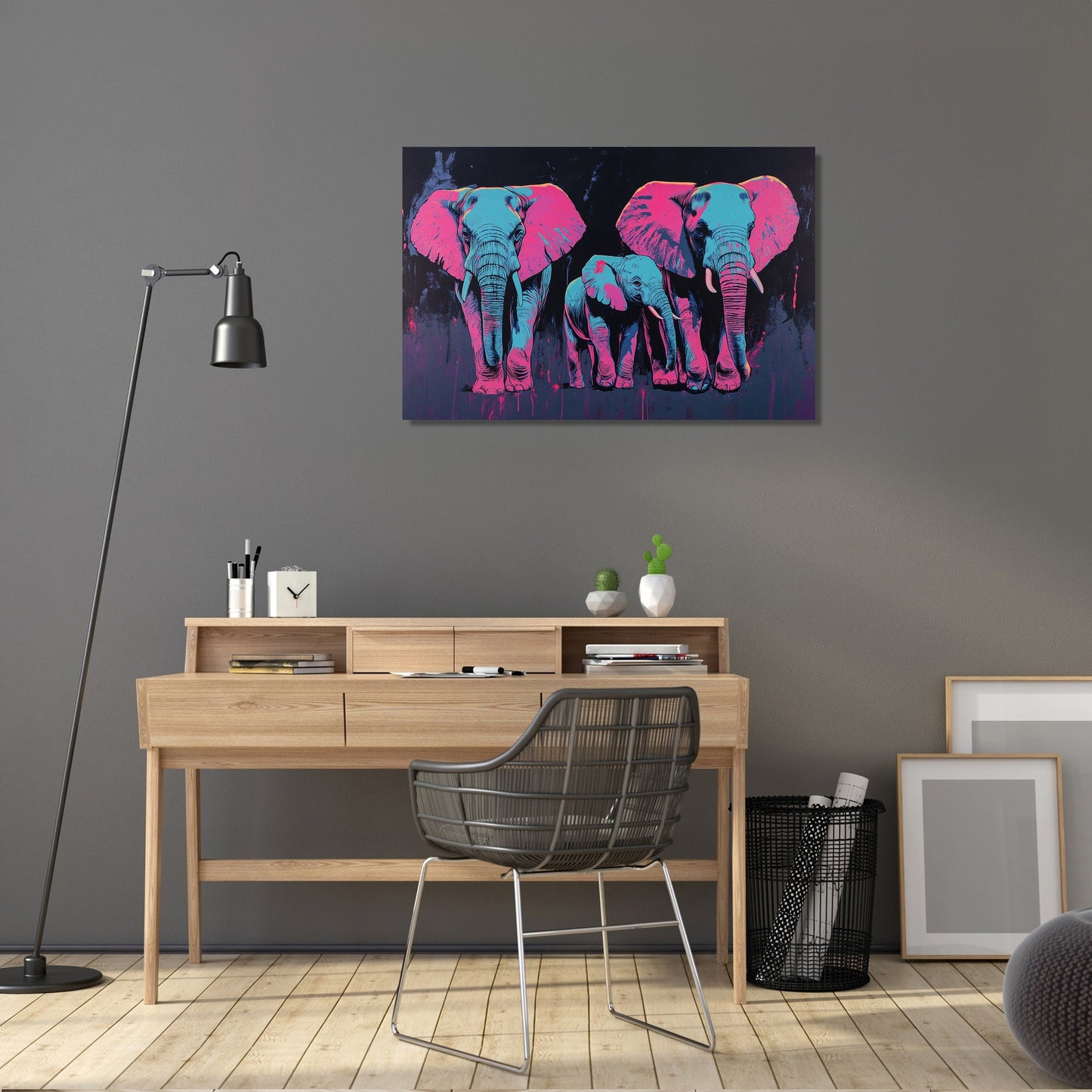Elephant Family Harmony Canvas