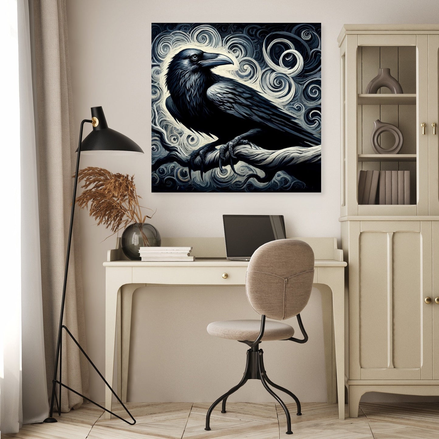 Gothic Raven Canvas