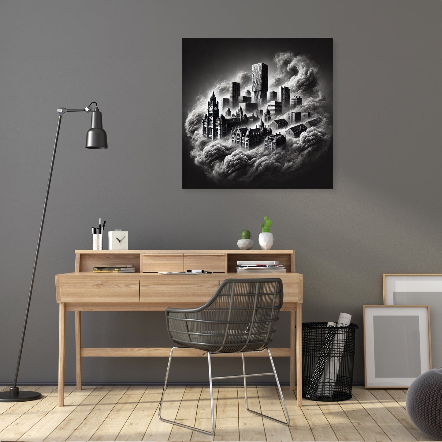 Mysterious Manchester Skyline Canvas