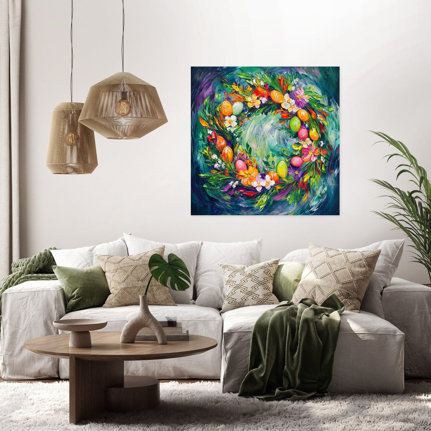 Easter Wreath Expression Canvas