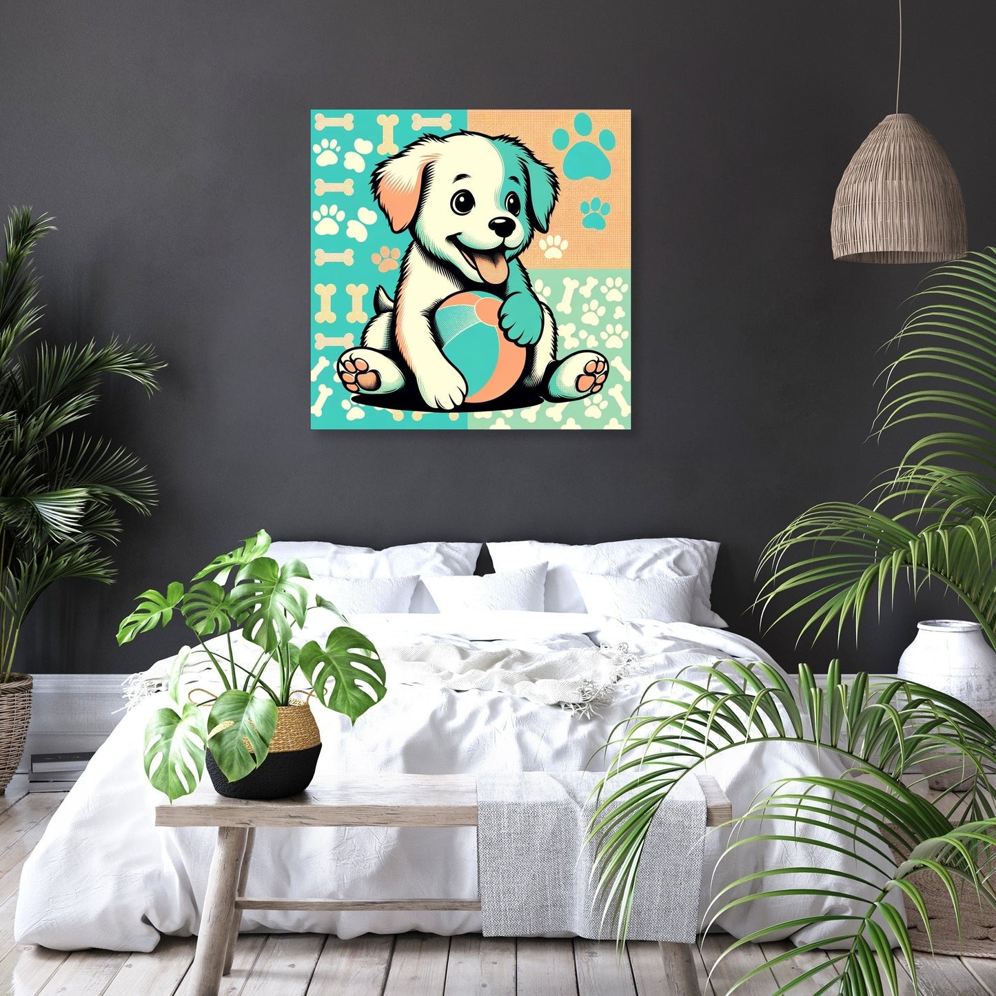 Joyful Pup Canvas