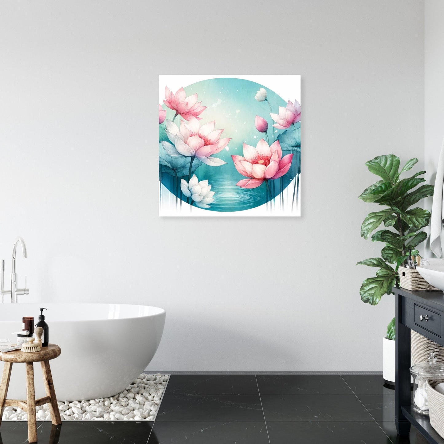 Serene Lotus Canvas