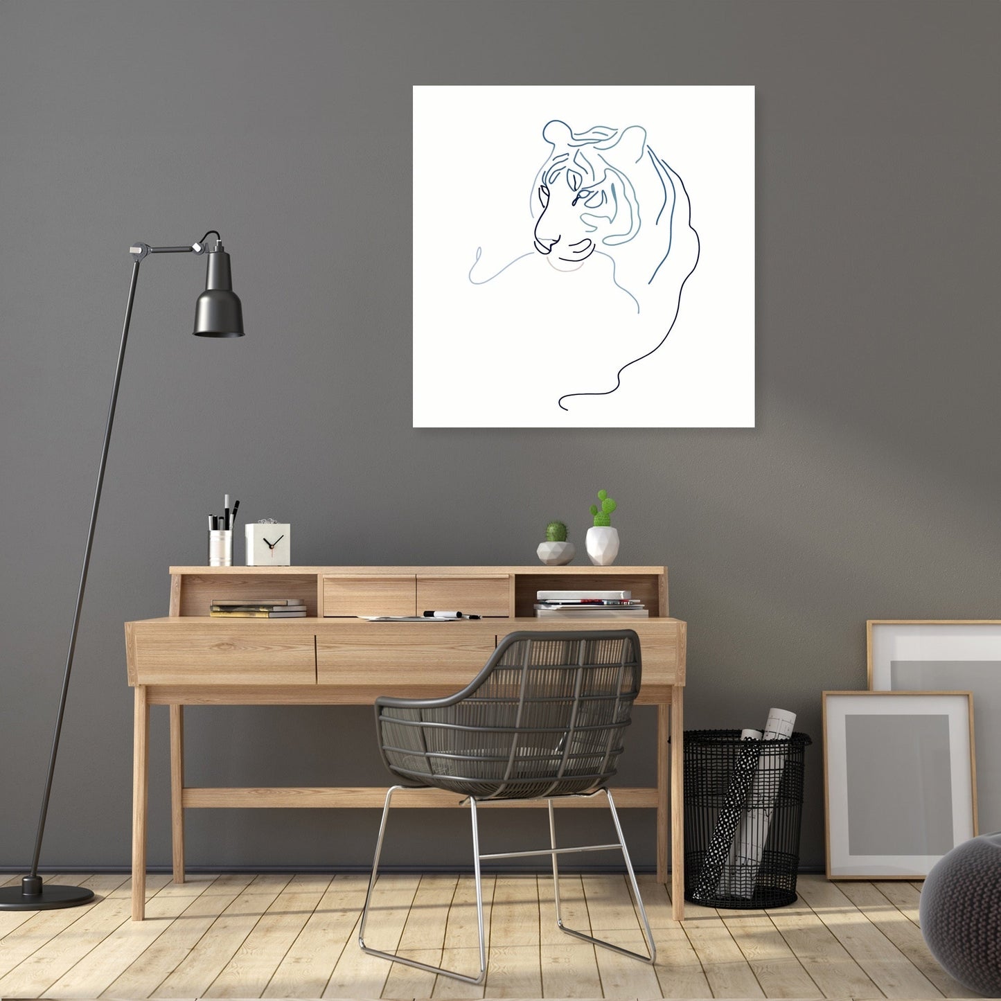 Ethereal Tiger Line Canvas