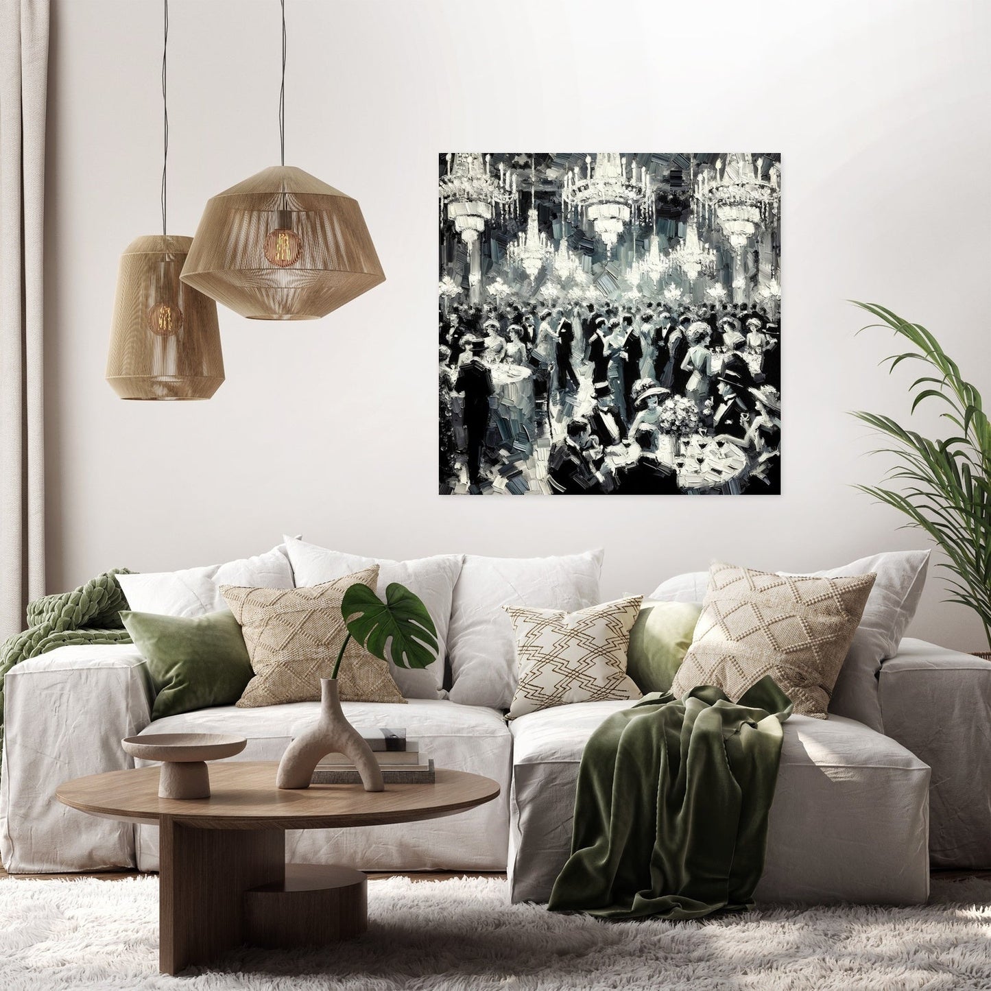 Monochrome Glamour Canvas