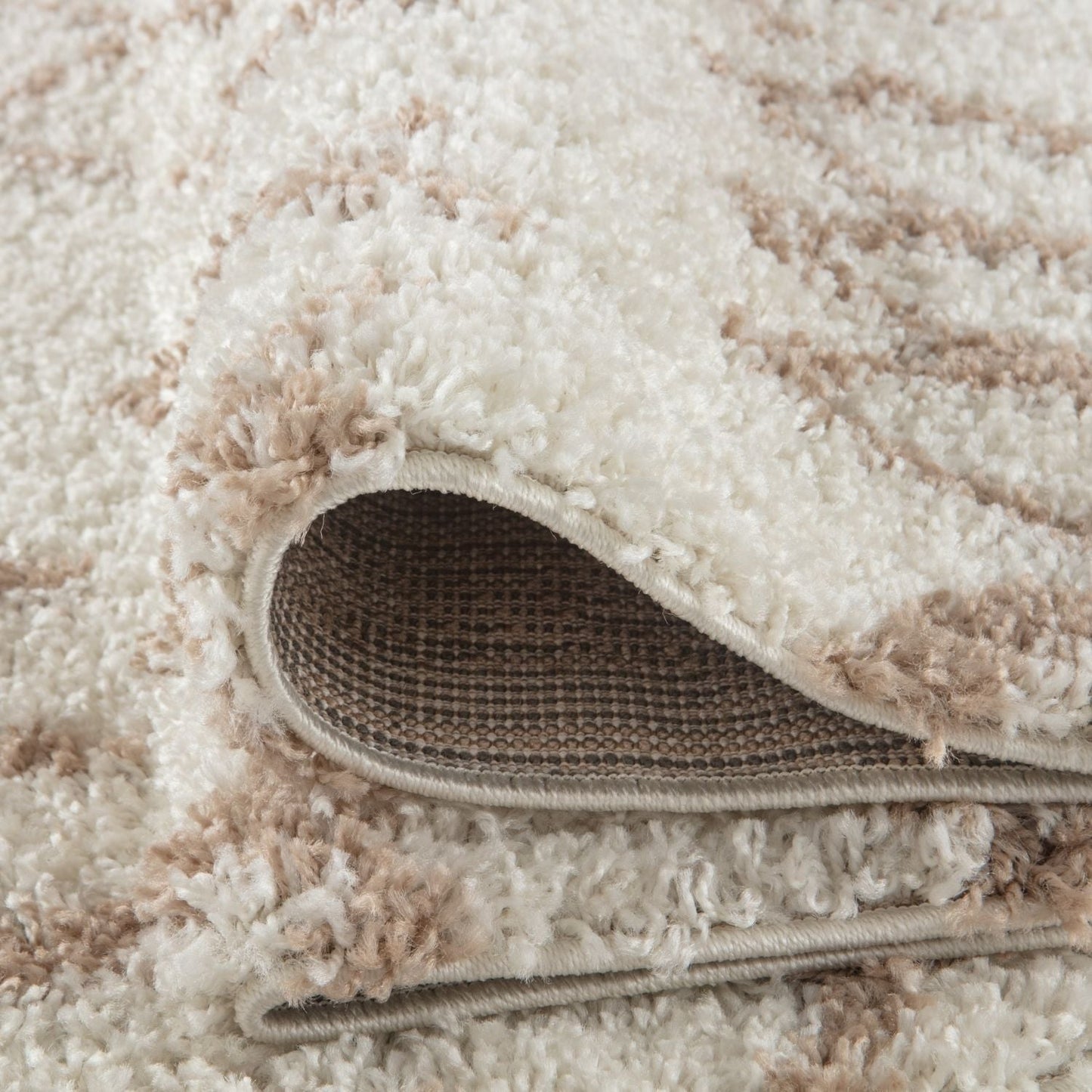 Moroccan Ivory Beige Shaggy Rug | 930