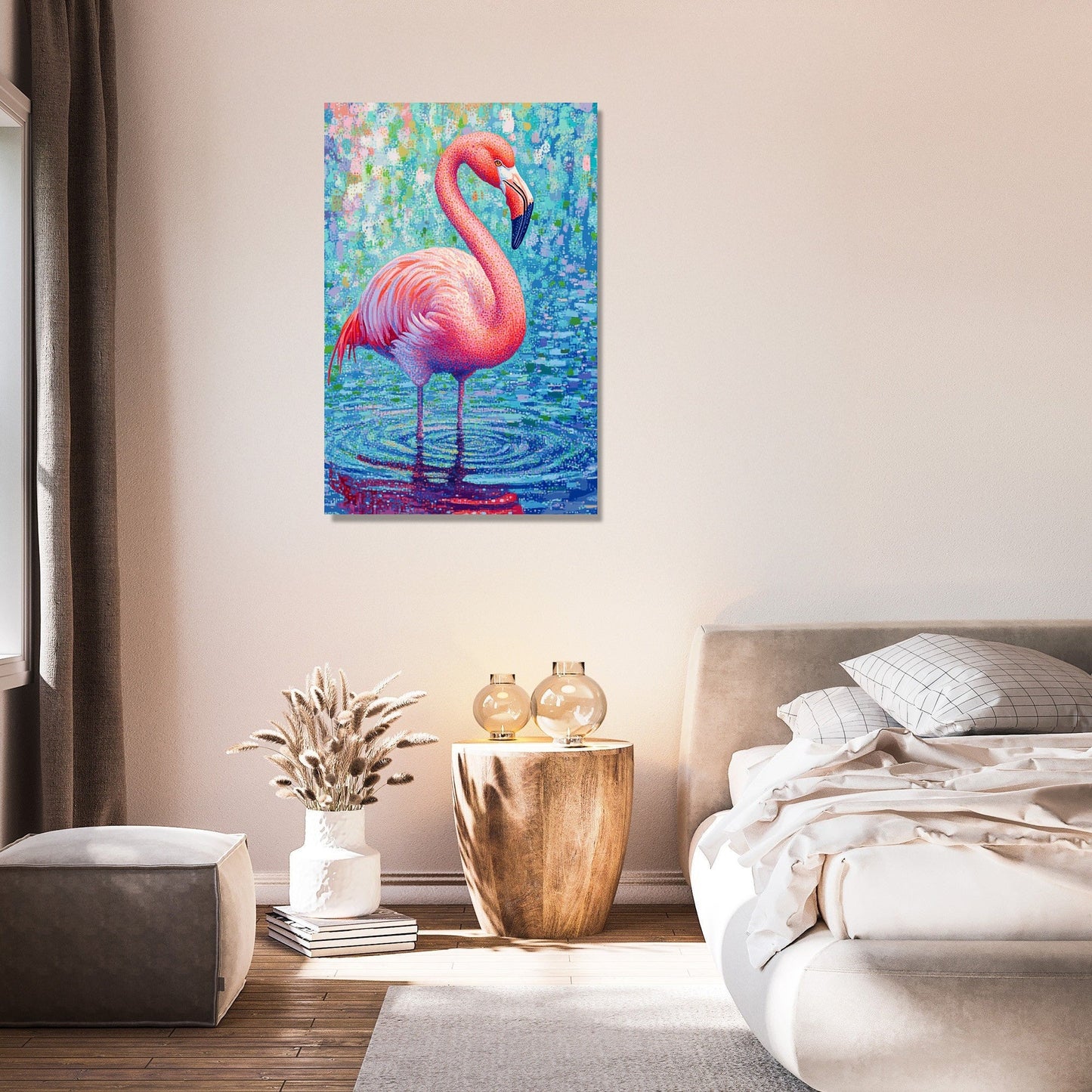 Flamingo Reflection Canvas