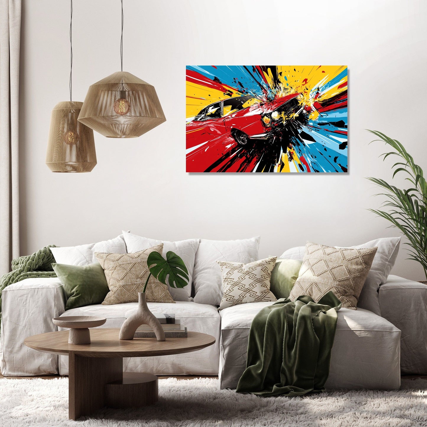 Crash Bang Car Canvas