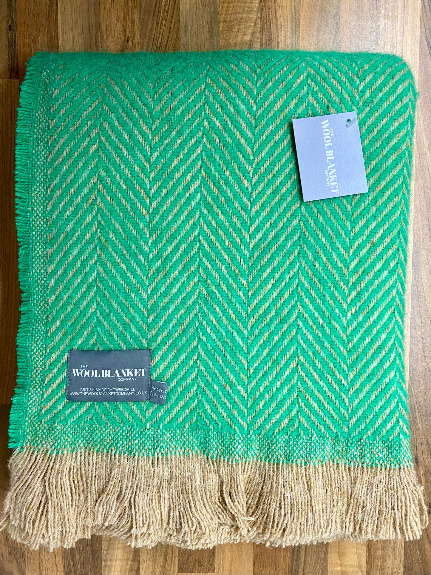 Chevron Recycled Wool Throw - Assorted Colours