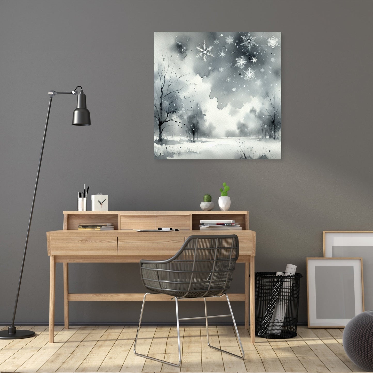 Winter's Whispering Snowfall Canvas