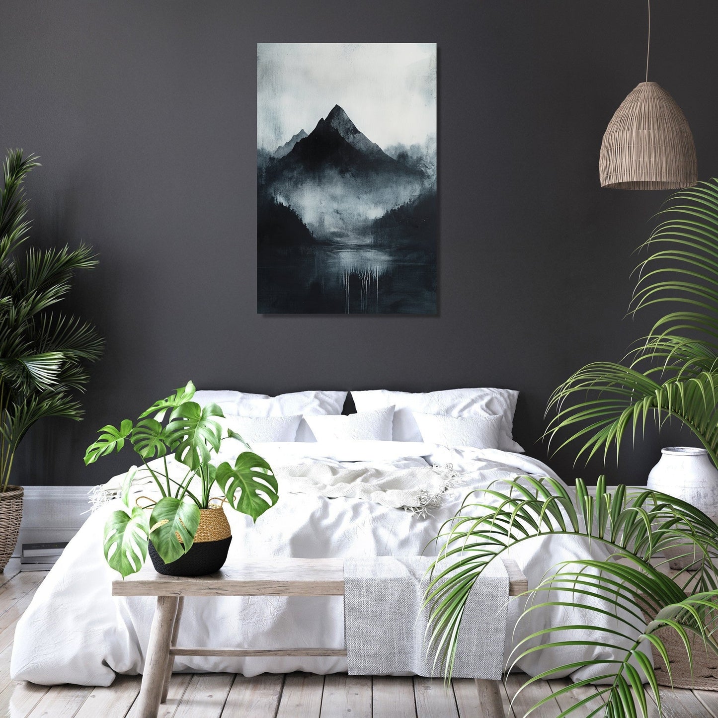 Black Mountain Silhouette Canvas