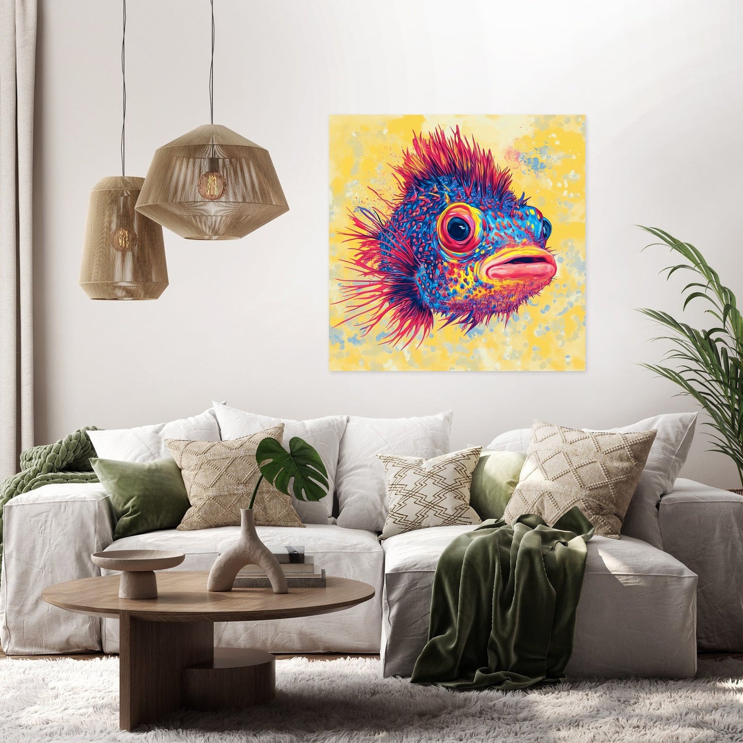 Pufferfish Radiance Canvas