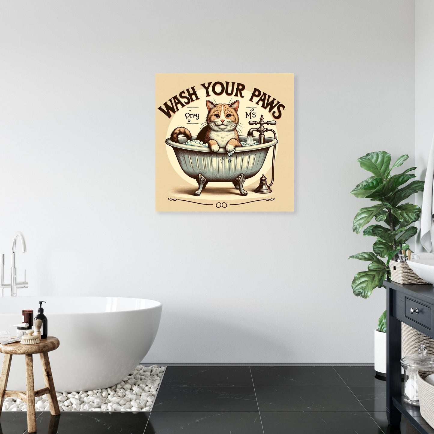 Vintage Paws Wash Canvas